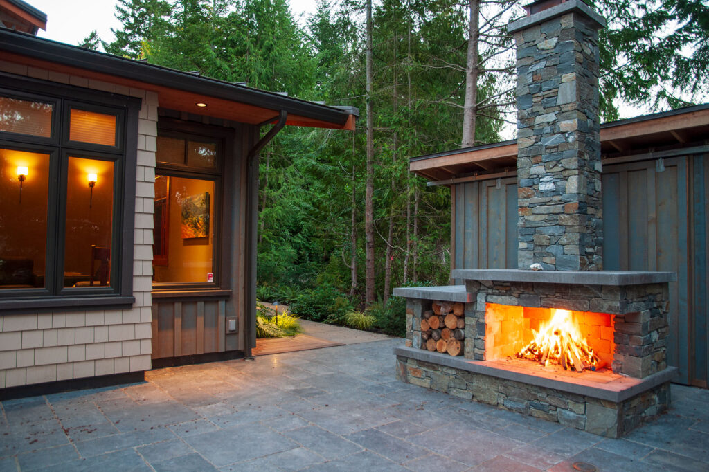 Landscape fireplace design