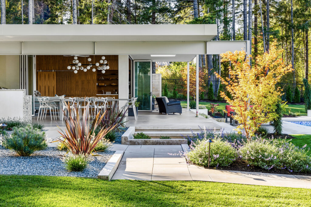 Pool house landscape design