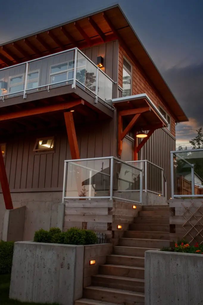 Timber landscape stairs