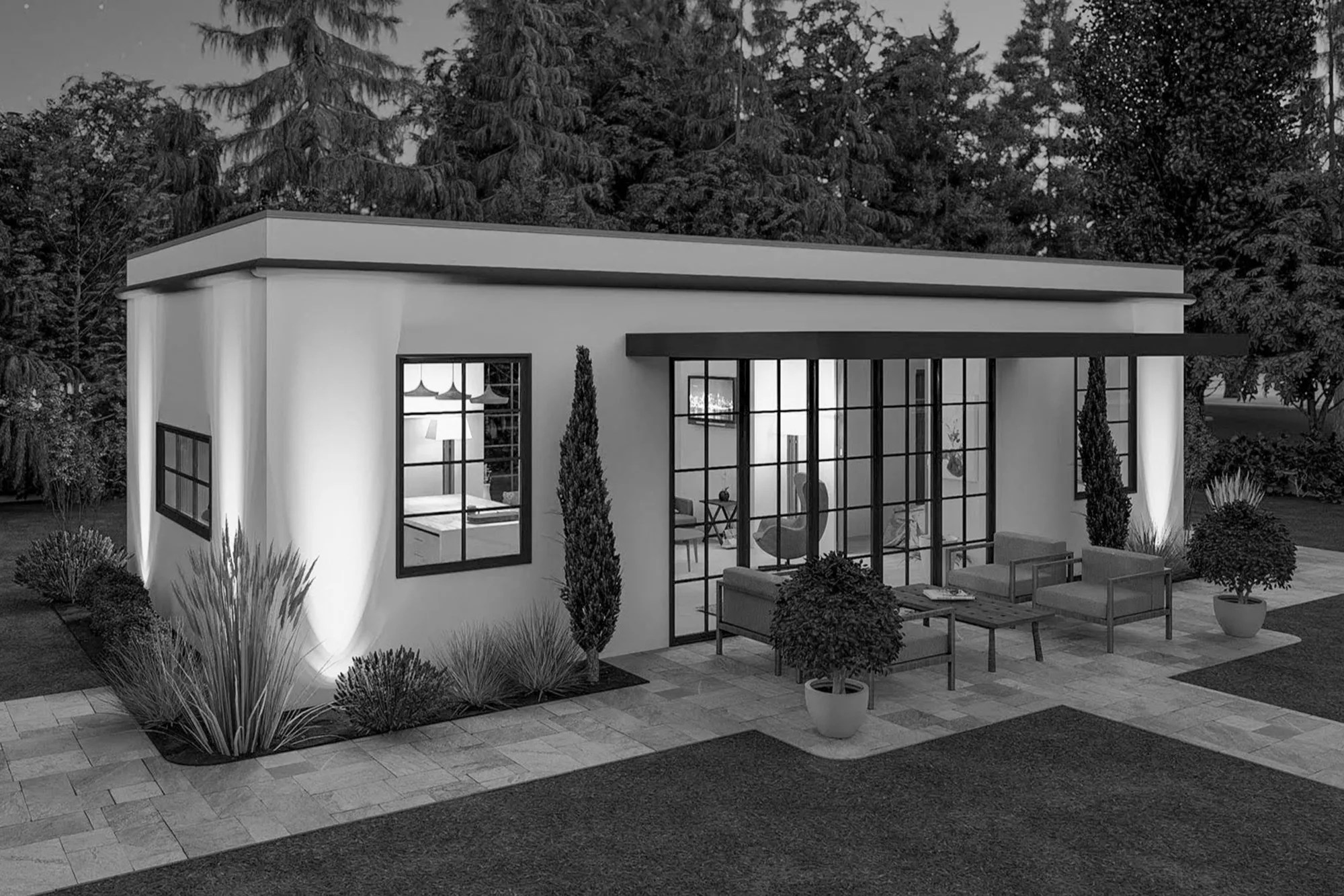 Modern backyard ADU